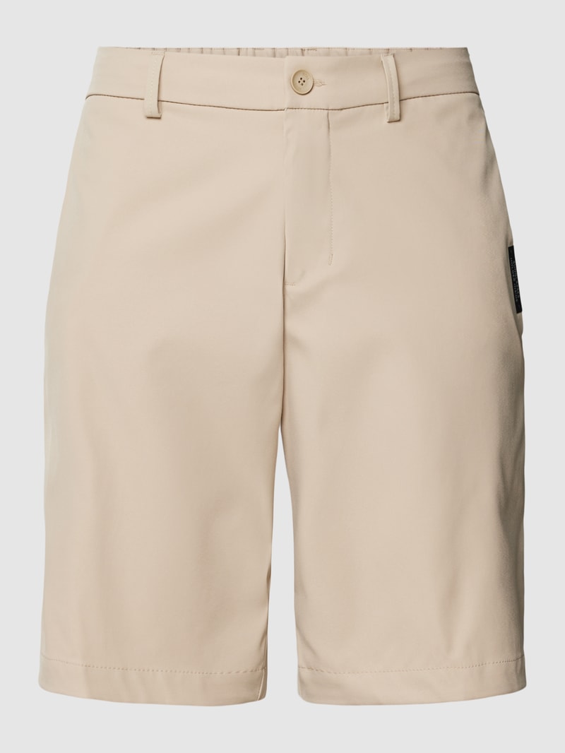Shorts mit elastischem Bund Modell 'Drax' in beige