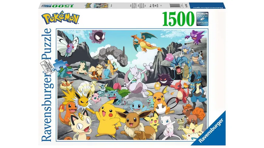 Ravensburger Puzzle - Pokémon Classics - 1500 Teile Puzzle für Erwachsene und Kinder ab 14 Jahren, Pokémon Puzzle