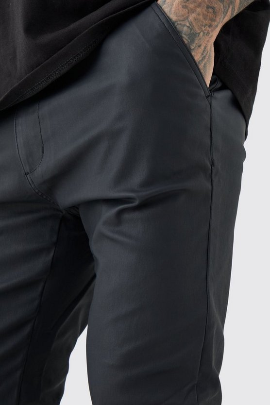 Tall beschichtete Skinny Twill Hose