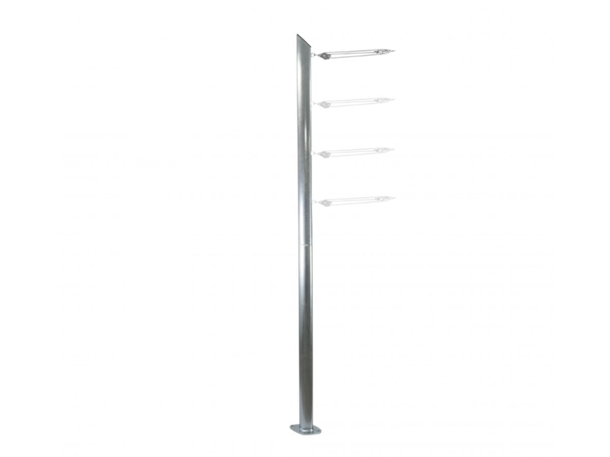 Maanta Ulisse 90° Bodenplatte Stahl Sonnensegelmast