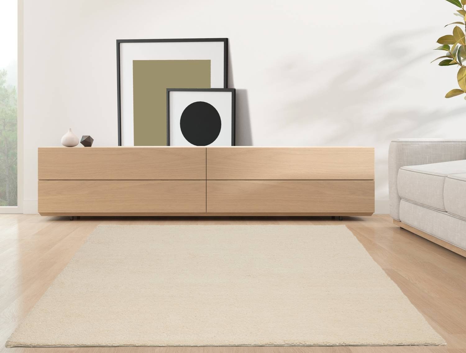 Wollteppich Super Berber simple, weich, pflegeleicht, strapazierfähig, RUG N' ROLL, Rechteckig