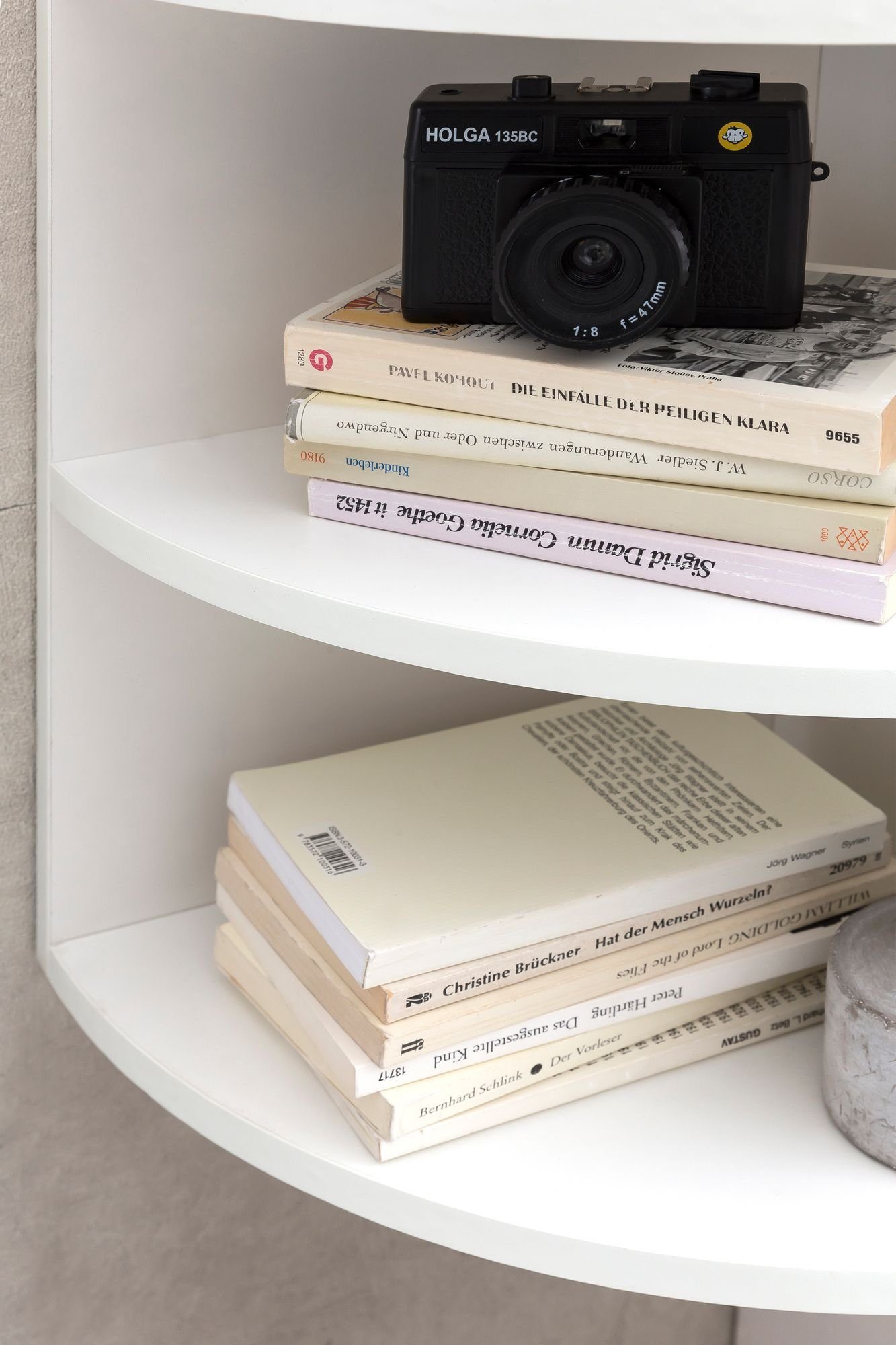 FINEBUY Eckregal SuVa14558_1, Weiß 30x60x30 cm, Wandregal Eck, Hängeregal Modern, Wandboard Freischwebend Dekoregal Bücherregal Wand