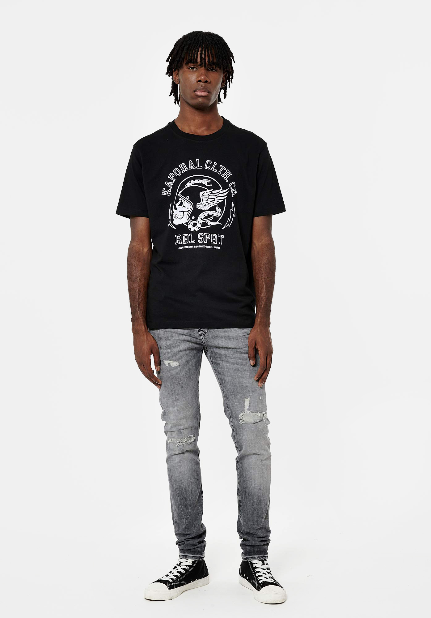 CONOR  T-shirt noir Homme en 100% coton