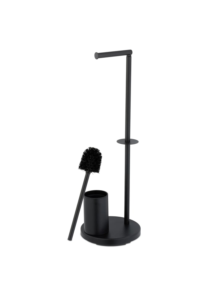 relaxdays WC Garnitur in Schwarz - (H)68 x Ø22 cm günstig kaufen onesize