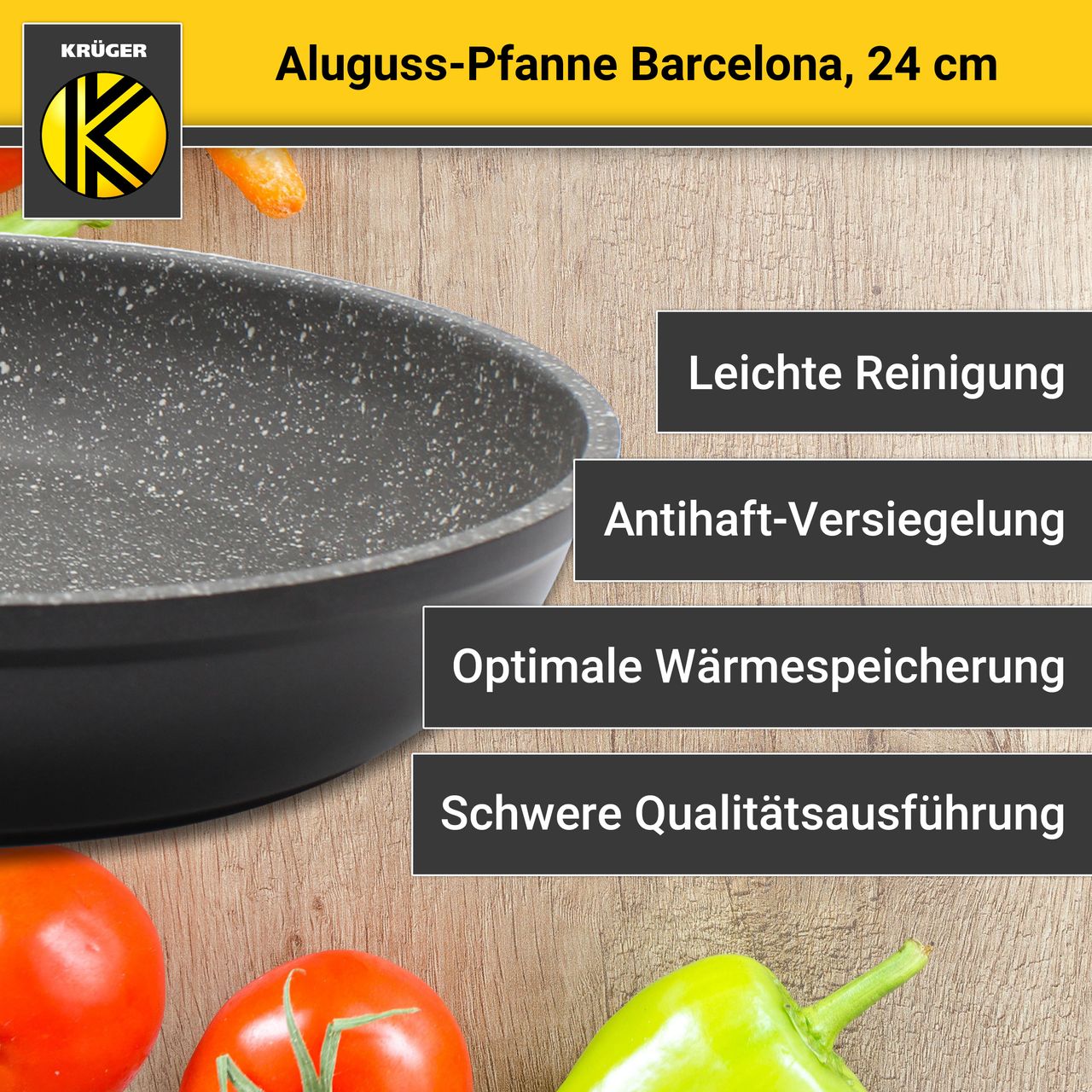Karl Krüger Aluguss Pfanne BARCELONA, 24 cm