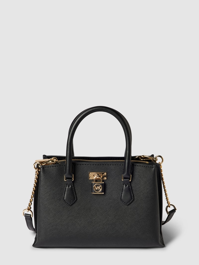 Handtasche mit Logo-Detail Modell 'RUBY' in schwarz
