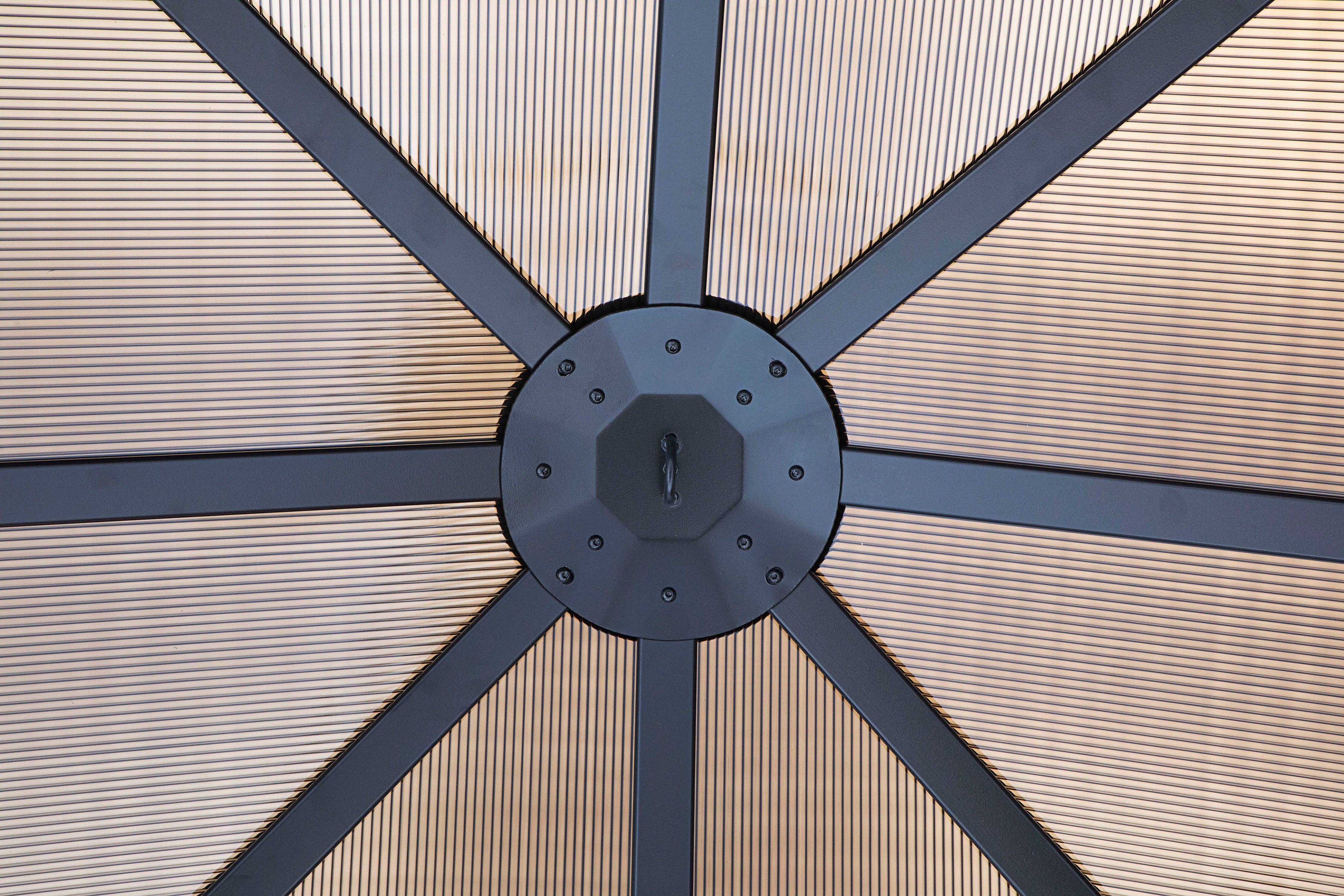 KONIFERA Pavillon Aruba 2.0, mit 4 Seitenteilen, BxT: 300x300 cm, 6 mm Polycarbonat-Dachplatten, Aluminium
