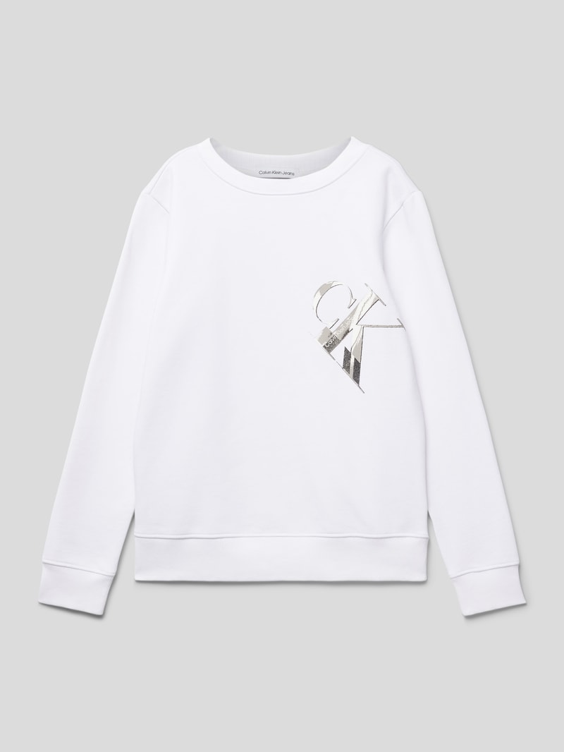 Sweatshirt mit Label-Print Modell 'HYPER REAL MONOGRAM' in weiss