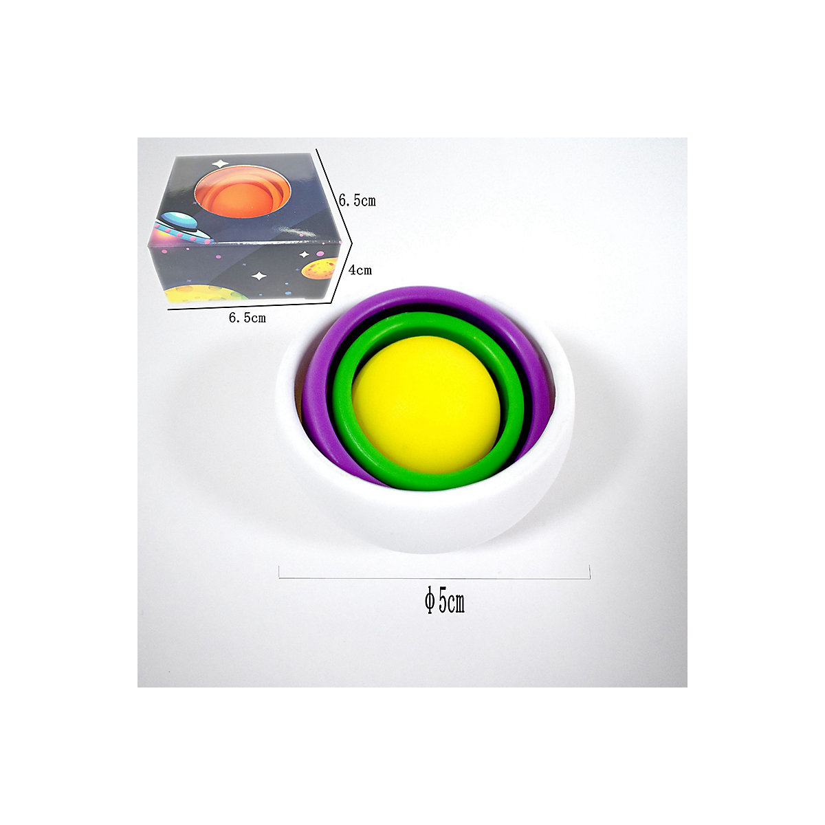 1pc Fingertip Gyro Spin Ball für Kinder 1pc Kreisel Dekompressionsspielzeug für Kinder