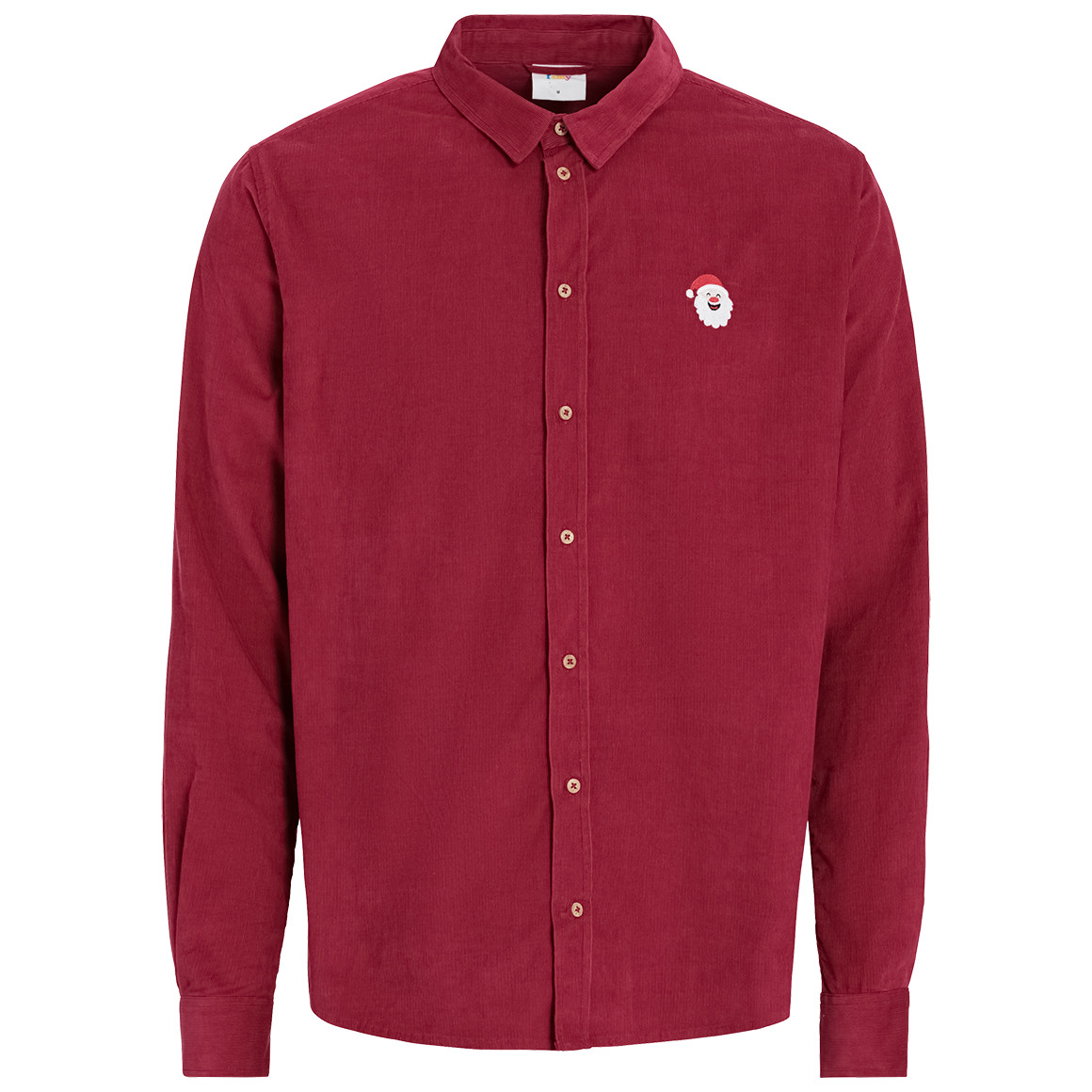 Herren Weihnachtshemd aus Cord rot