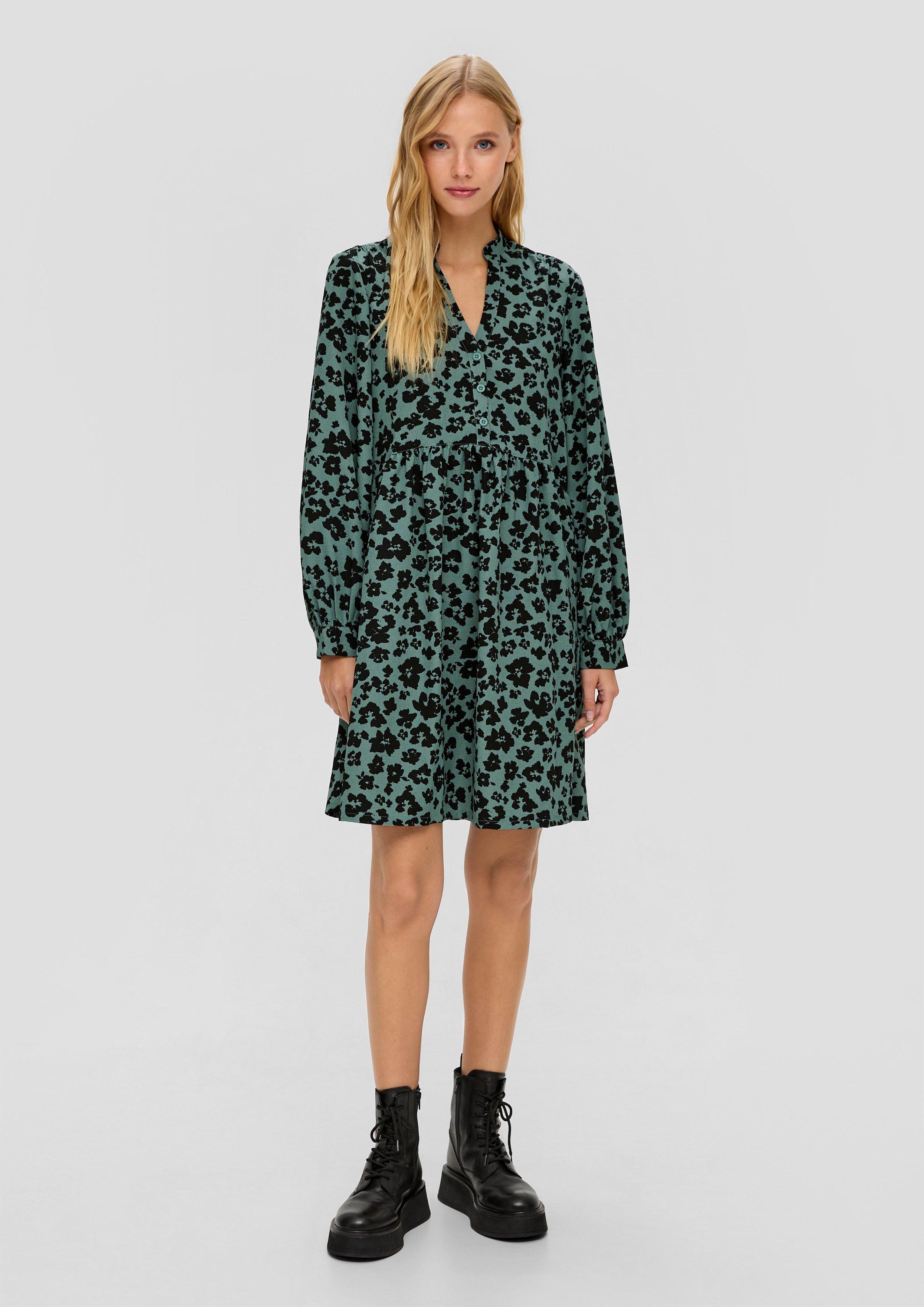 Crêpe-Kleid mit All-over-Print  2140303-65A9