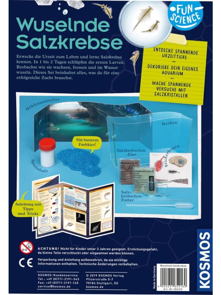 Kosmos Experimentierset Fun Science Wuselnde Salzkrebse, 8-12 Jahre günstig kaufen onesize