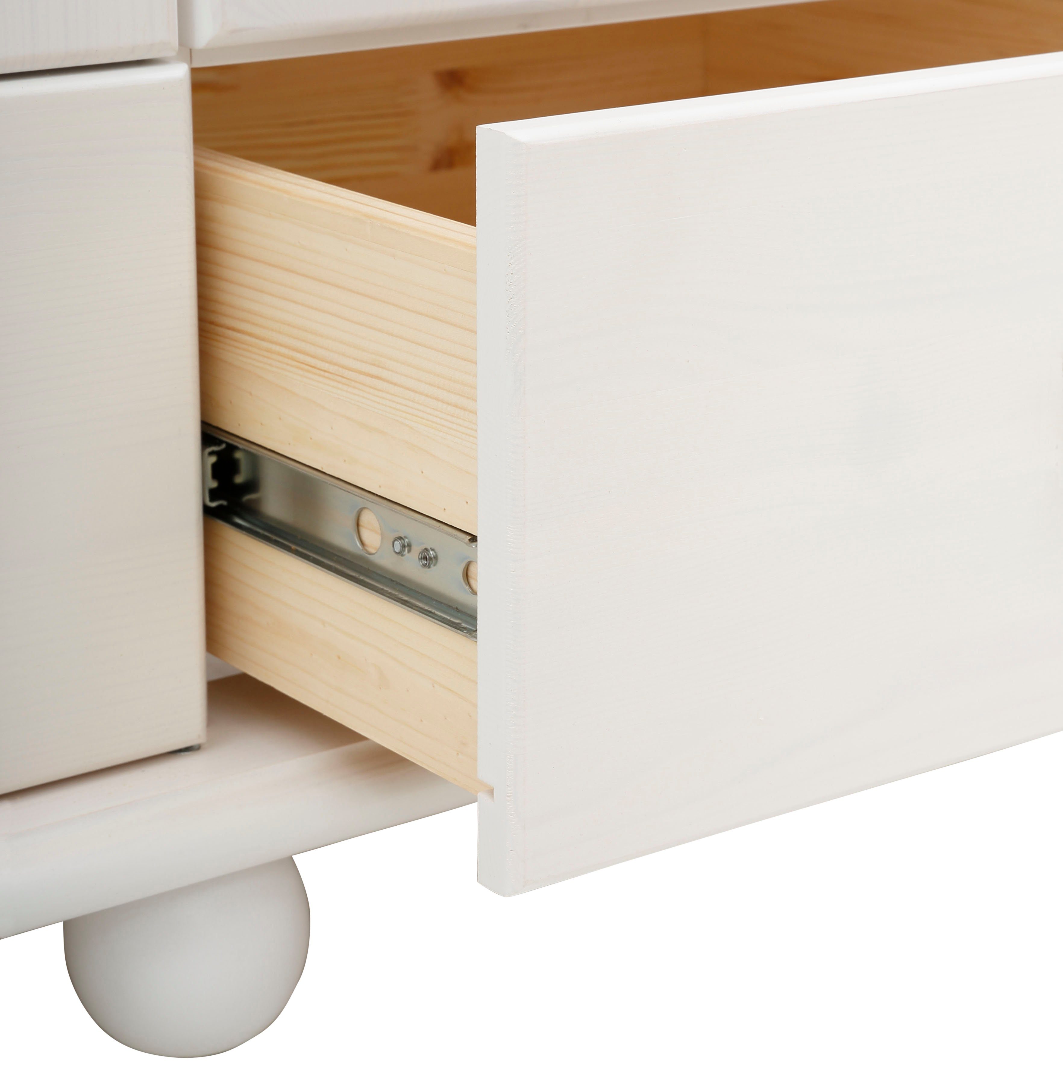 Lüttenhütt Kinderkleiderschrank Aimo, 3-trg. aus Massivholz; FSC®-Holz aus gewissenhaft bewirtschafteten Wäldern