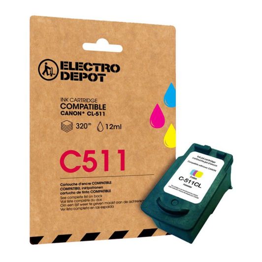 Cartuș de cerneală ELECTRO DEPOT compatibil Canon C511 3 culori