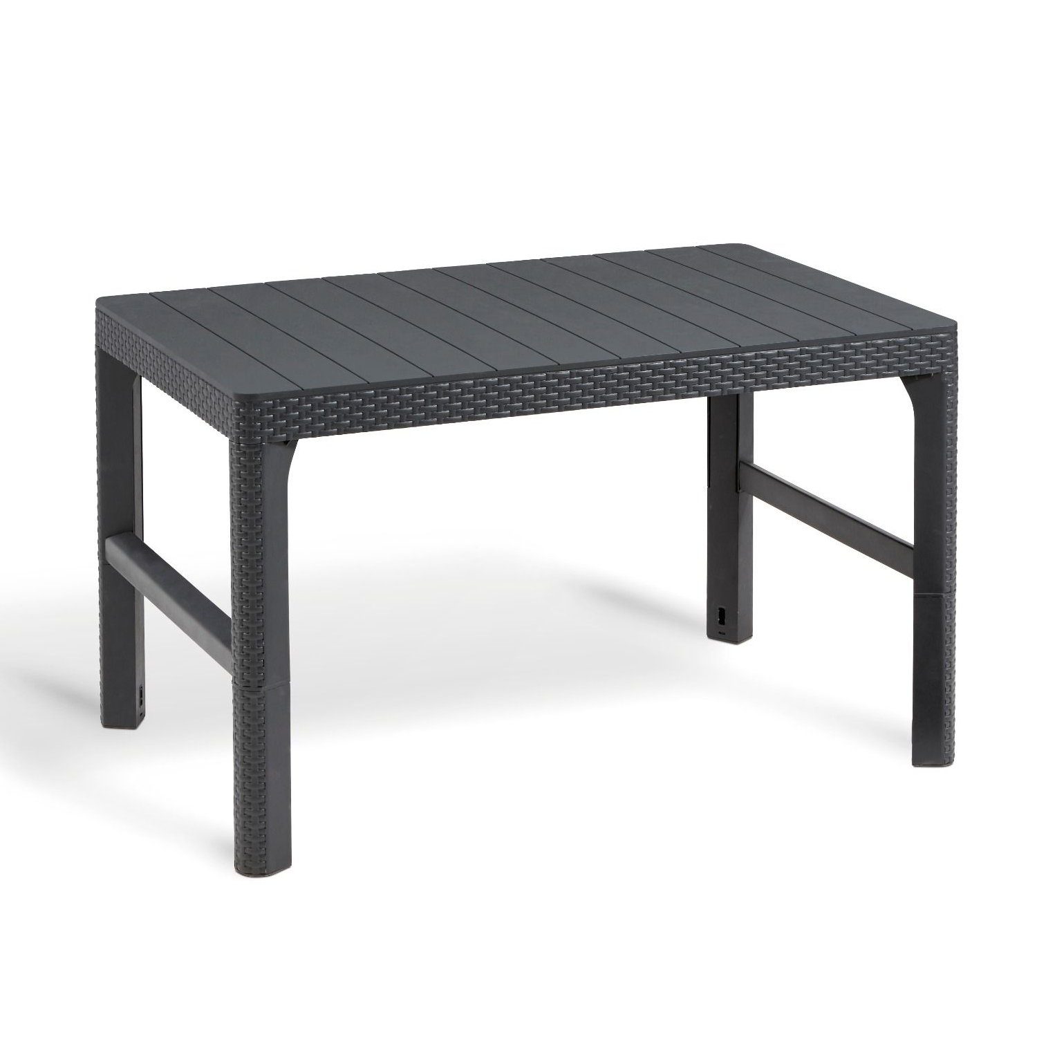 Allibert Gartentisch Lyon, höhenverstellbar [65 cm / 40 cm Tischhöhe]; witterungsbeständig
