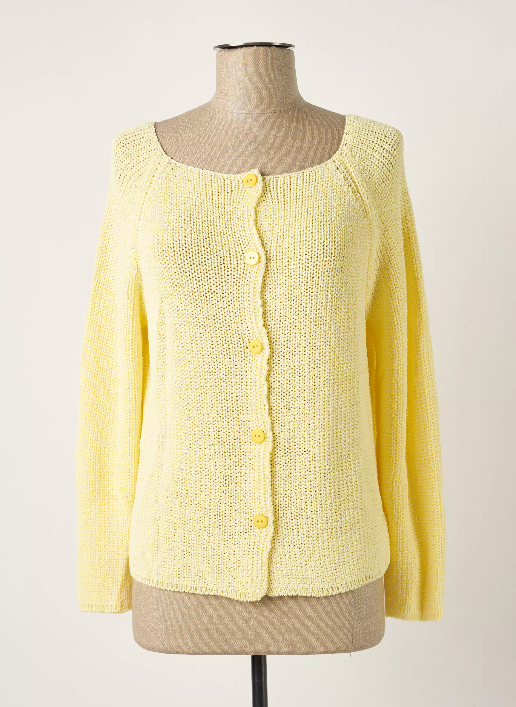 Poles Cardigans Femme couleur jaune