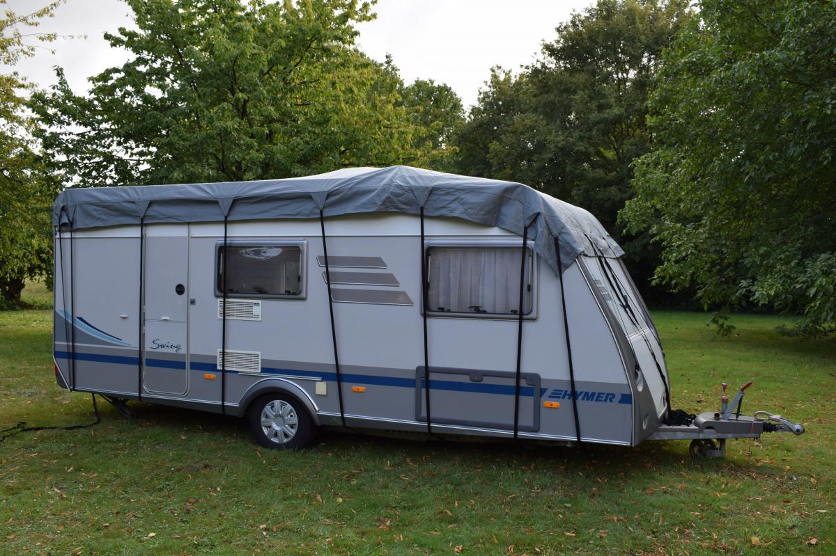 Green Yard GreenYard® Wohnwagen Schutzdach 750 cm Schutzhülle Wohnmobil Abdeckung Dach Garage