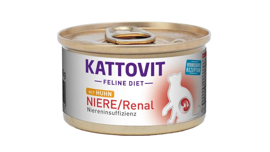 Kattovit Katzennassfutter Feline Diet Niere/Renal mit Huhn 85 g