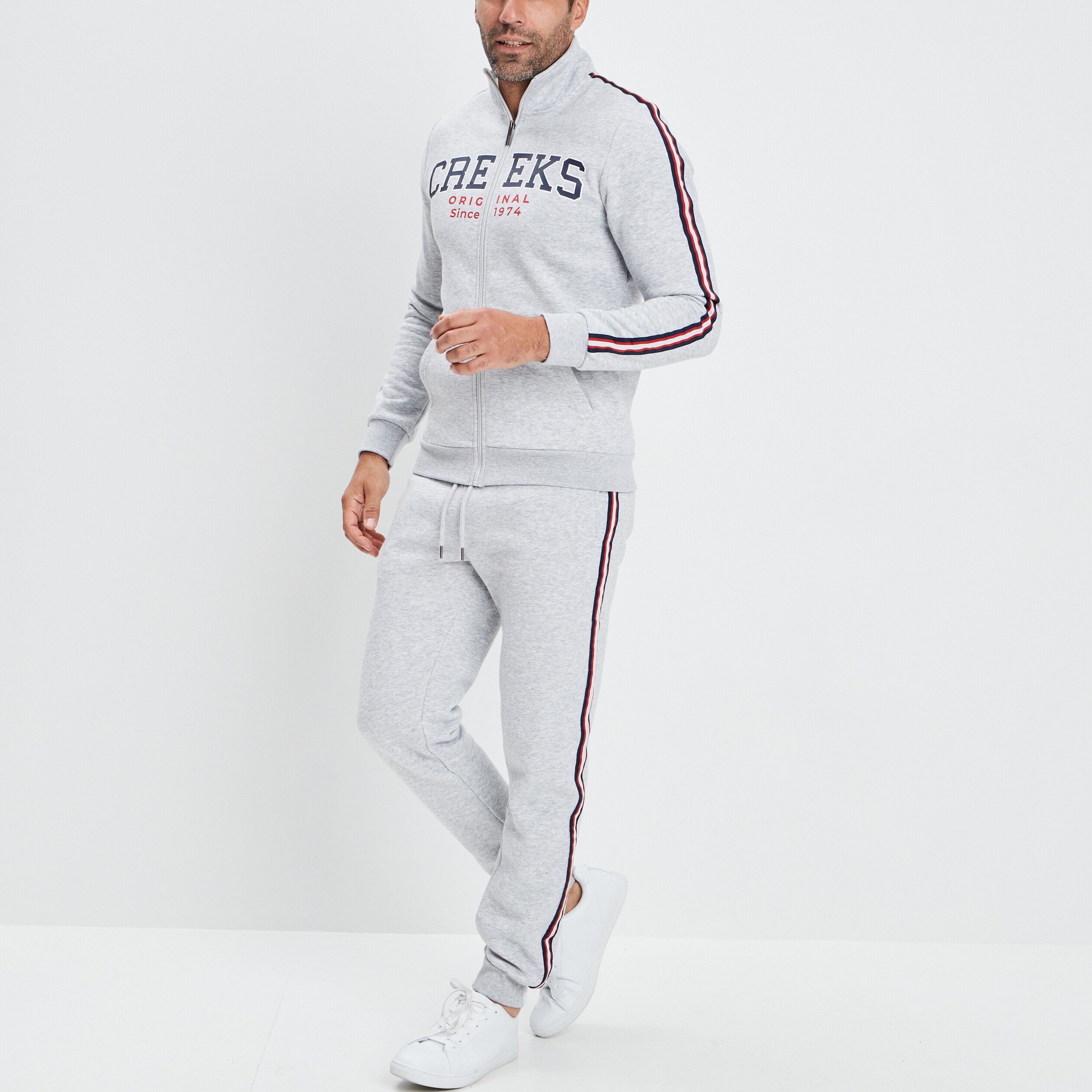 Gilet zippé Creeks gris clair homme | La Halle