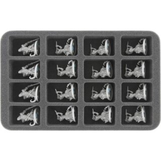 Feldherr 40 mm Half-Size Schaumstoff mit 16 mittleren Fächern für Massive Darkness