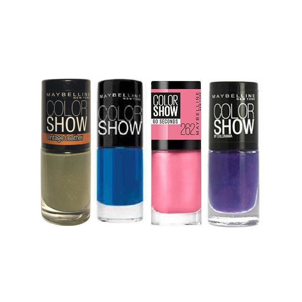 Maybelline Lot de 4 Vernis Colorshow 203/208/262/325