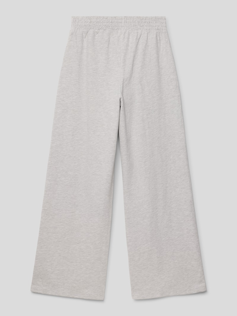 Sweatpants mit elastischem Bund Modell 'suavet' in mittelgrau meliert