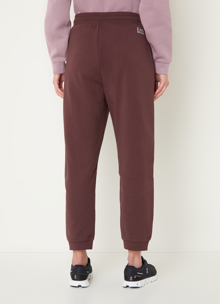 Pantaloni sportivi affusolati a vita alta di Emporio Armani con logo