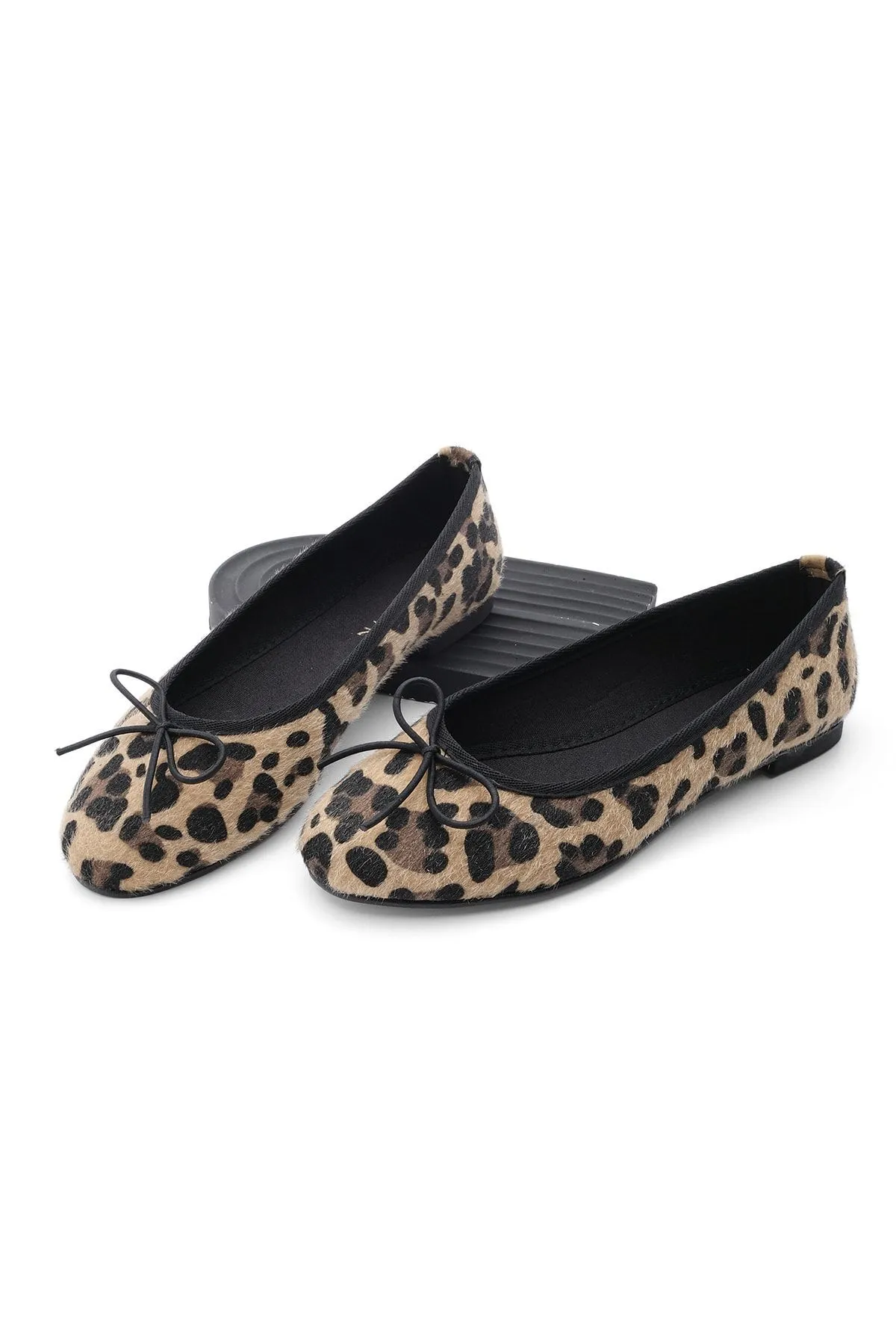 Marjin  Damen Täglich Ballerinas Runde Nase Ballerinas Ballerinas Adusa Leopard