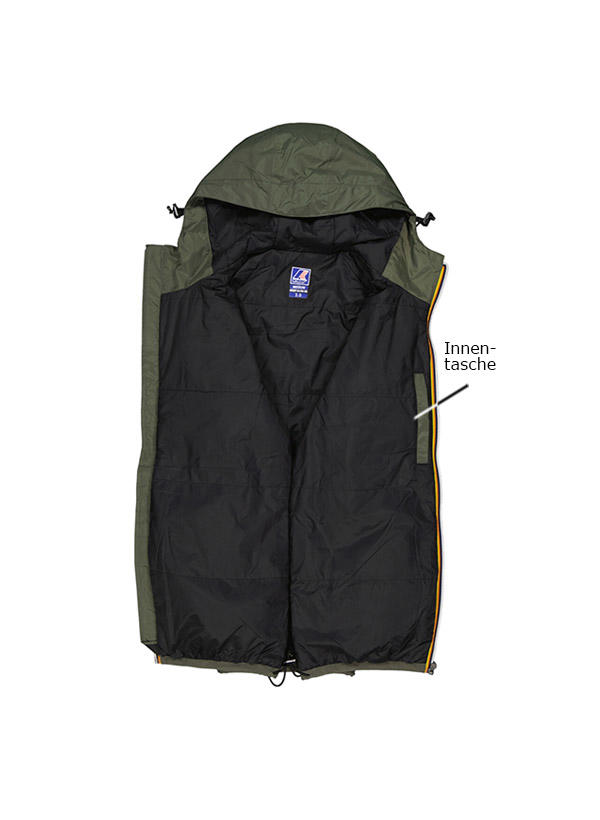 K-WAY, Regenjacke, Regular Fit, Mikrofaser wasserabweisend, dunkelkhaki