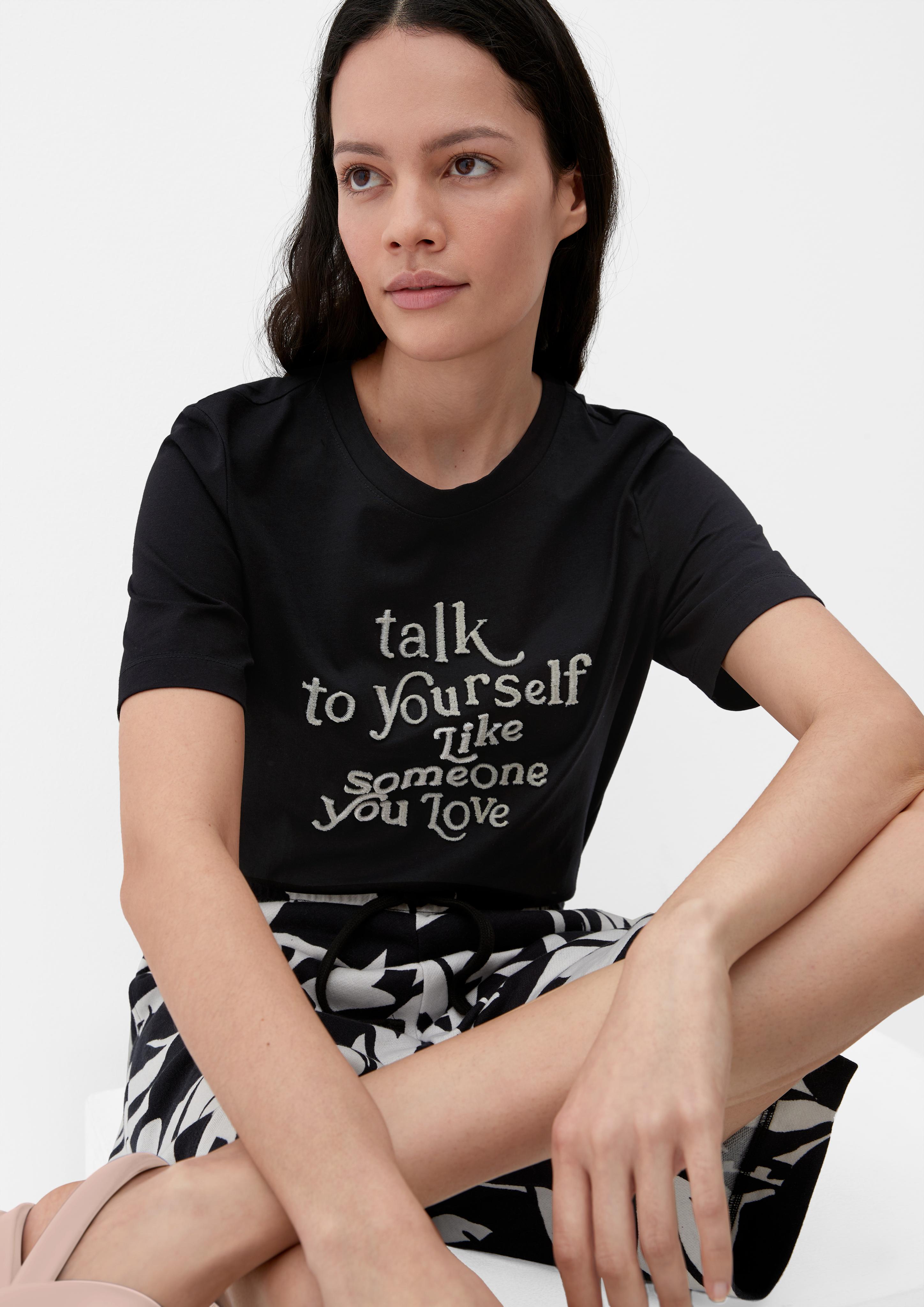 T-Shirt mit Flockprint  2132771-99D0