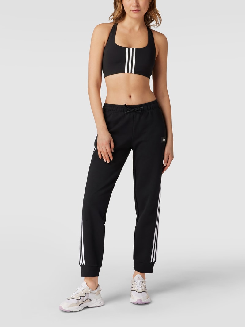 Bustier mit Label-Streifen in schwarz