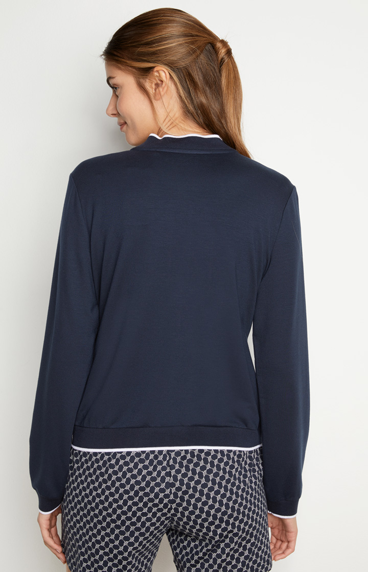 Loungewear Sweatjacke in Midnight-Blau