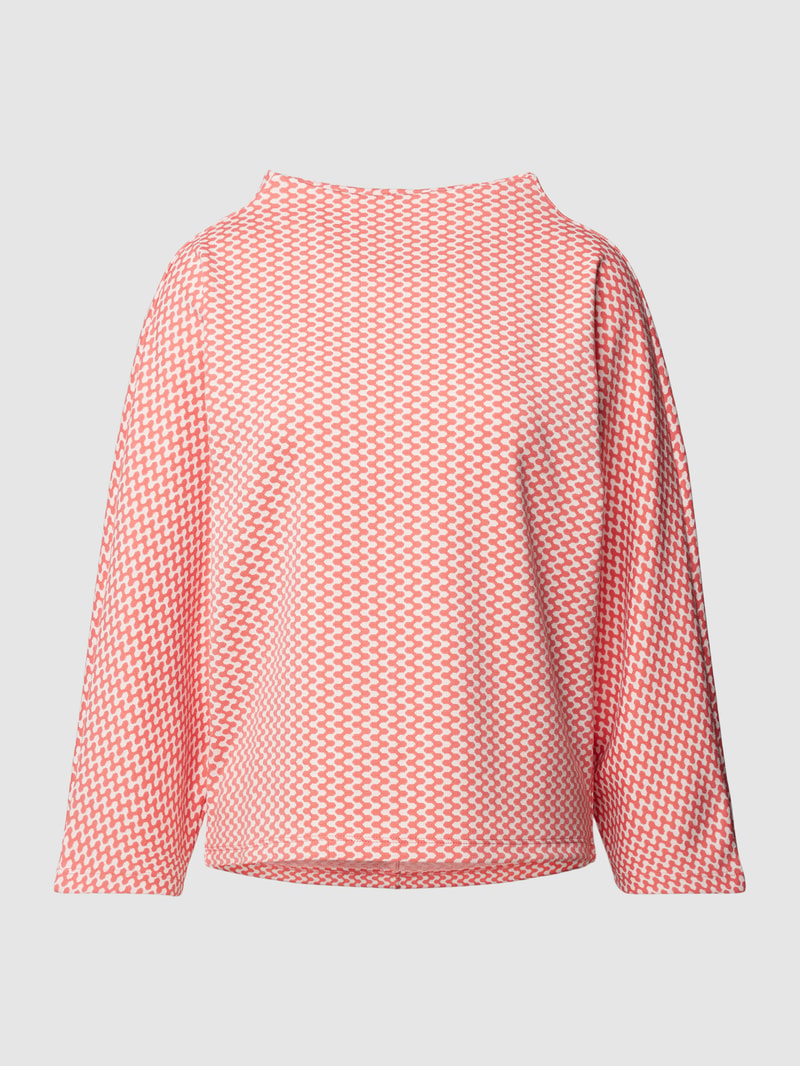 Sweatshirt mit Allover-Muster Modell 'Gillu' in koralle