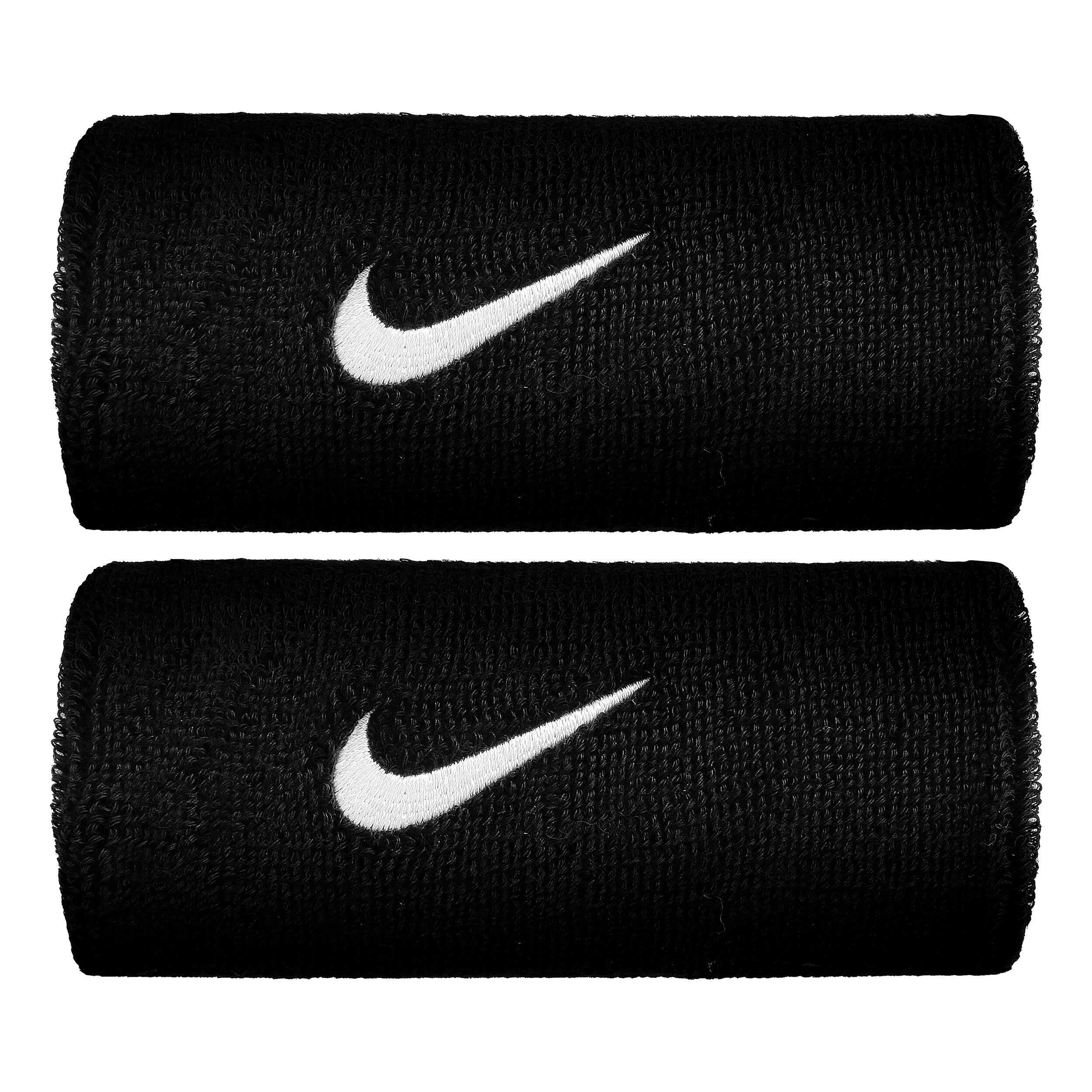 Swoosh Doublewide Schweißband 2er Pack - Schwarz, Weiß