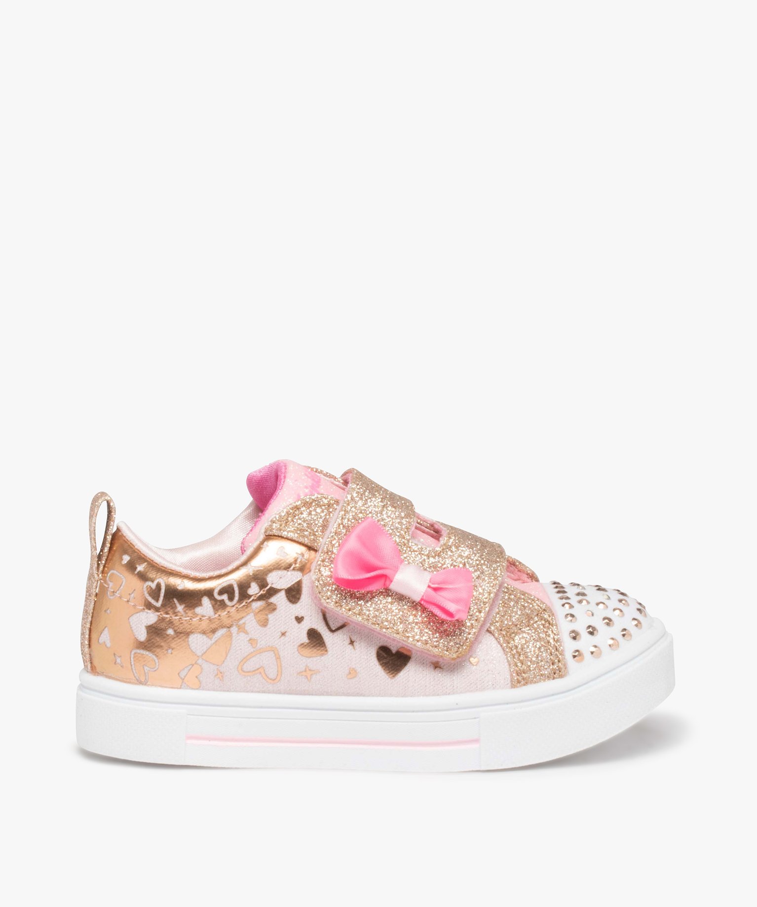 Baskets fille pailletées et lumineuses – Skechers Twinkle or | GEMO
