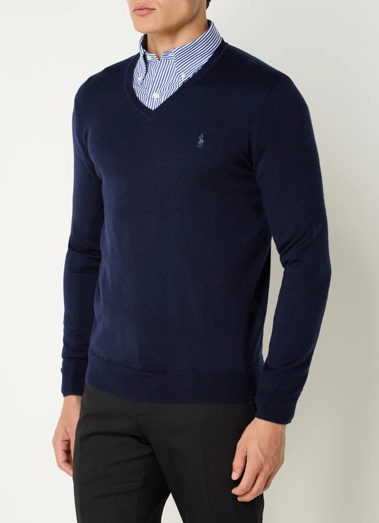 Ralph Lauren Fine-knit wool pullover with logo