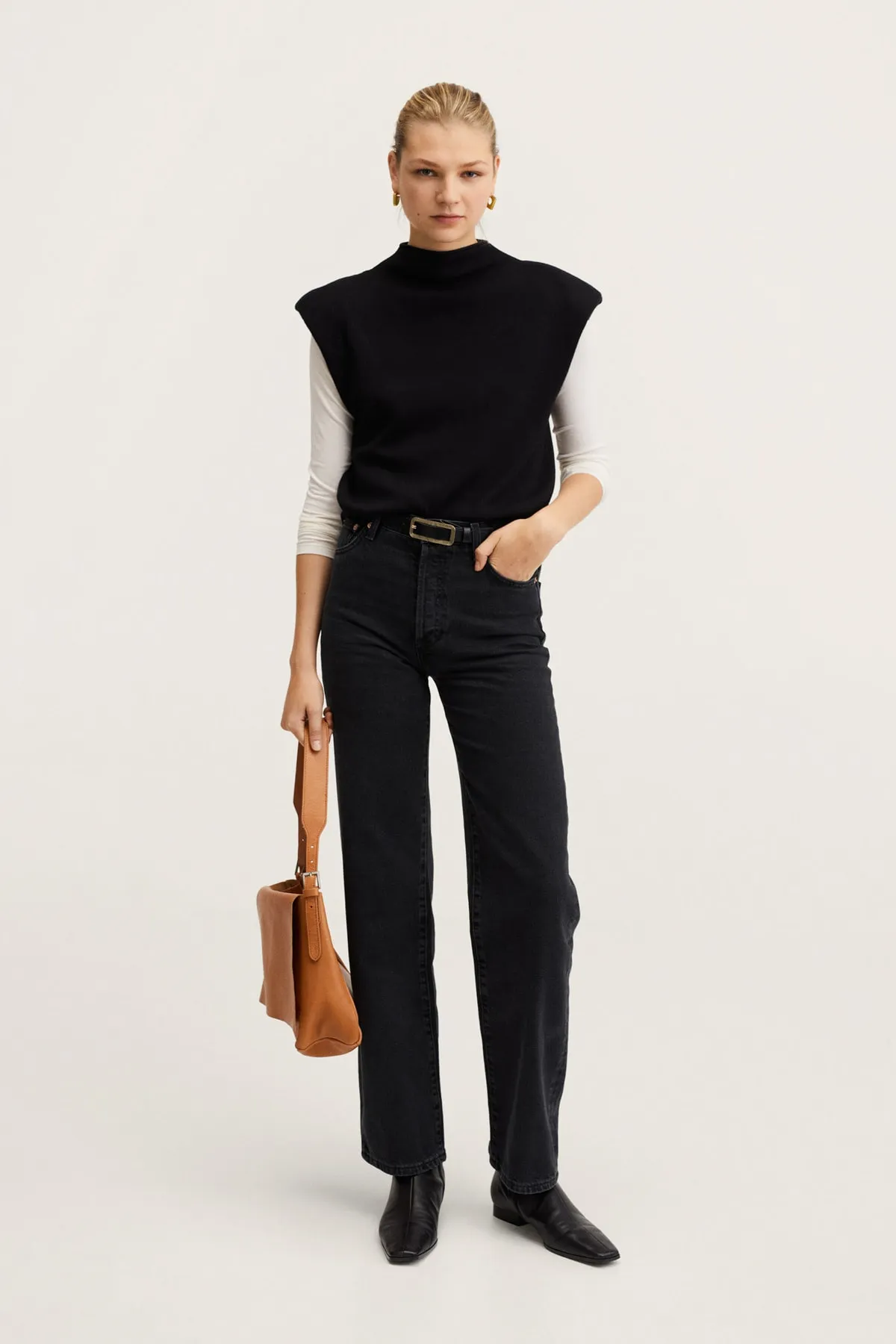 MANGO  27011118 Damen / Mädchen Schwarzer Denim