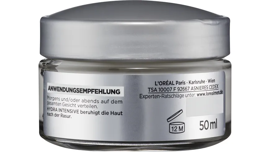 L'Oréal Paris Men Expert Hydra Intensive Gesichtspflege - Langanhaltende Feuchtigkeit und Schutz vor äußeren Einflüssen 50 ml