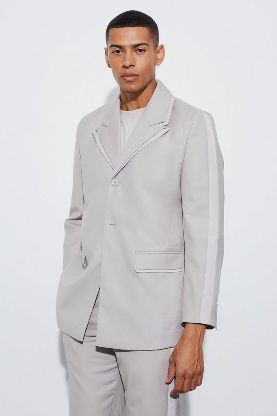 Einreihiger Blazer mit hohem Bund