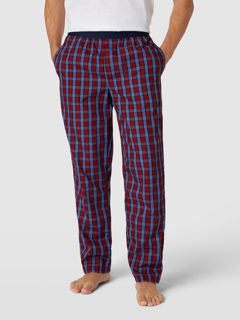 Pyjama-Hose mit Allover-Muster in bordeaux rot