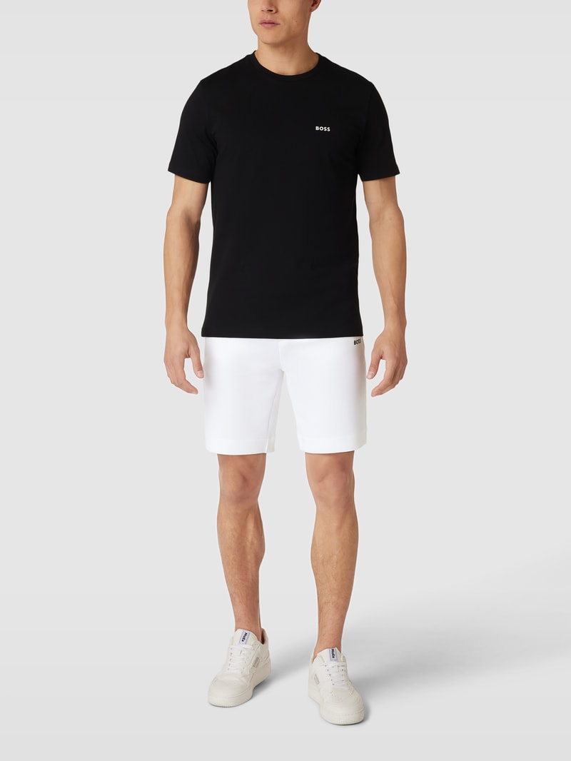 Shorts mit Tunnelzug in weiß
