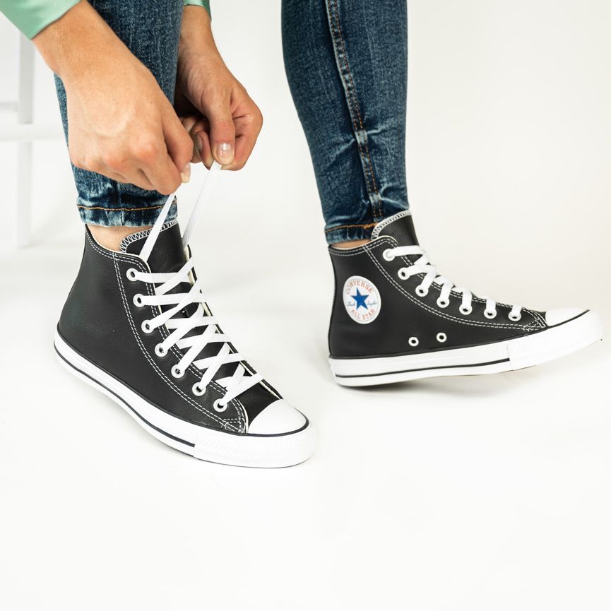 Converse  CHUCK TAYLOR HI LEATHER - Noir