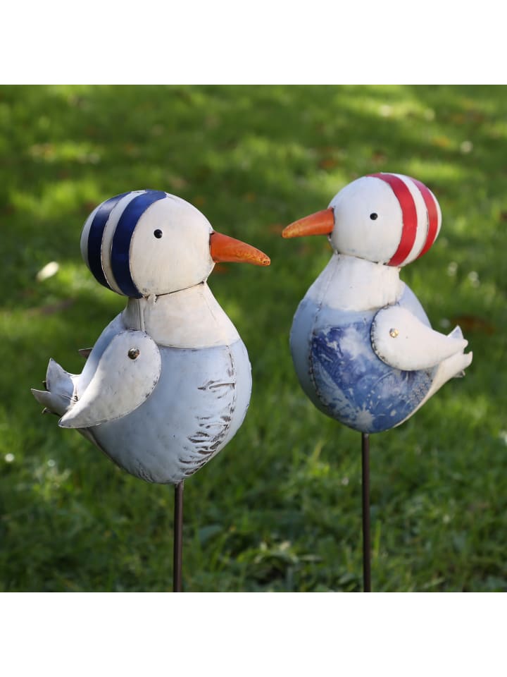 MARELIDA Gartenstecker Möwe Gartendeko H:115cm in weiß, blau günstig kaufen onesize