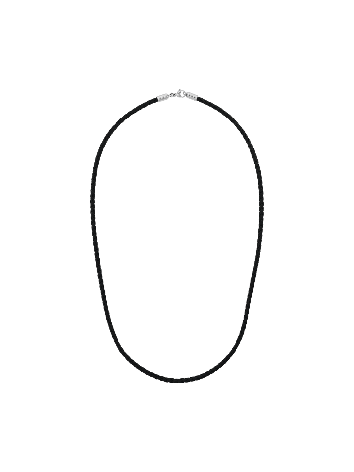 Amor Halskette Edelstahl, Leder in Silber günstig kaufen 50 cm
