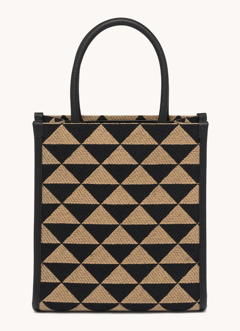 Geantă Prada Symbol cu detalii din piele