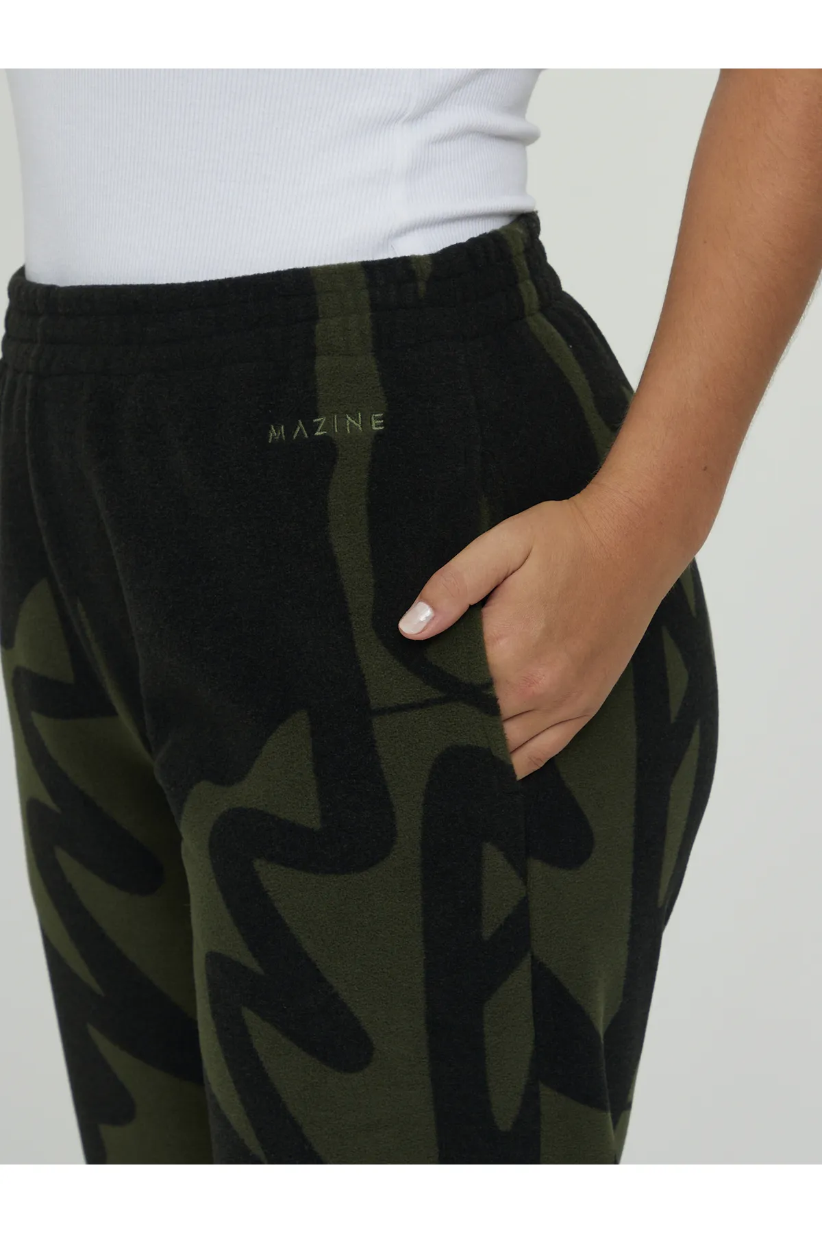 Mazine  Jogginghose aus Fleece mit Loop-Print