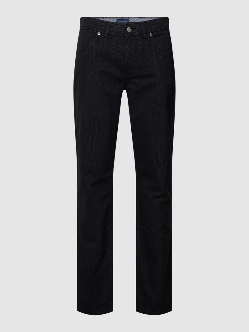 Stoffhose im 5-Pocket-Design in marineblau