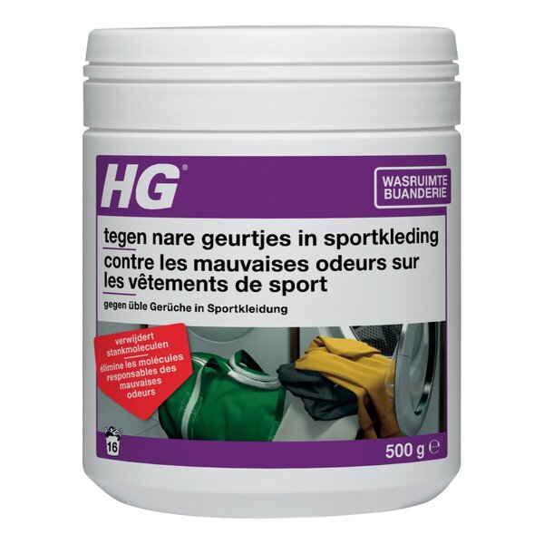 HG Aditiv detergent împotriva mirosurilor neplăcute din îmbrăcămintea sport 500g