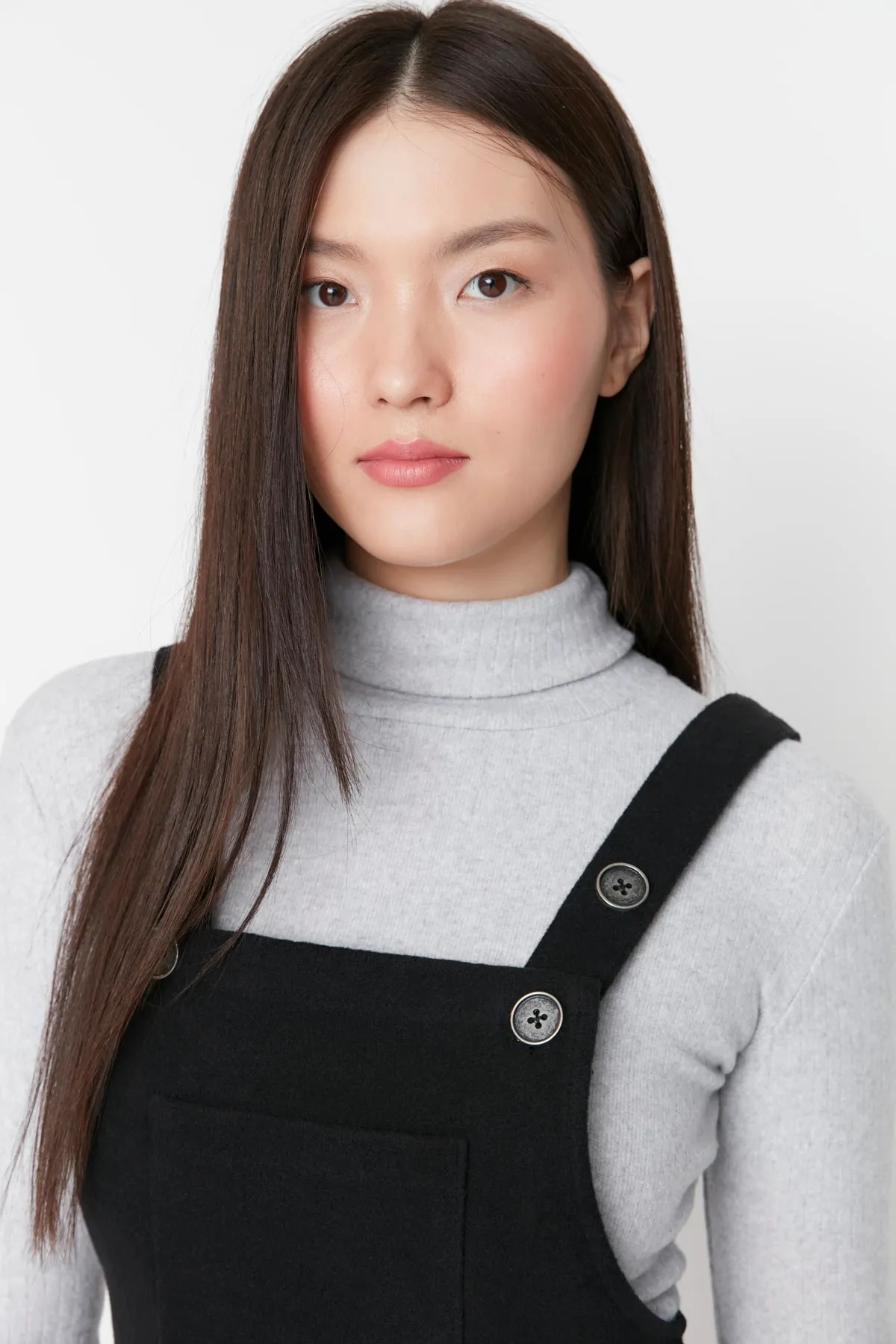 Trendyol Collection  Schwarzes Mini-Gilet-Webkleid TWOAW20EL2134