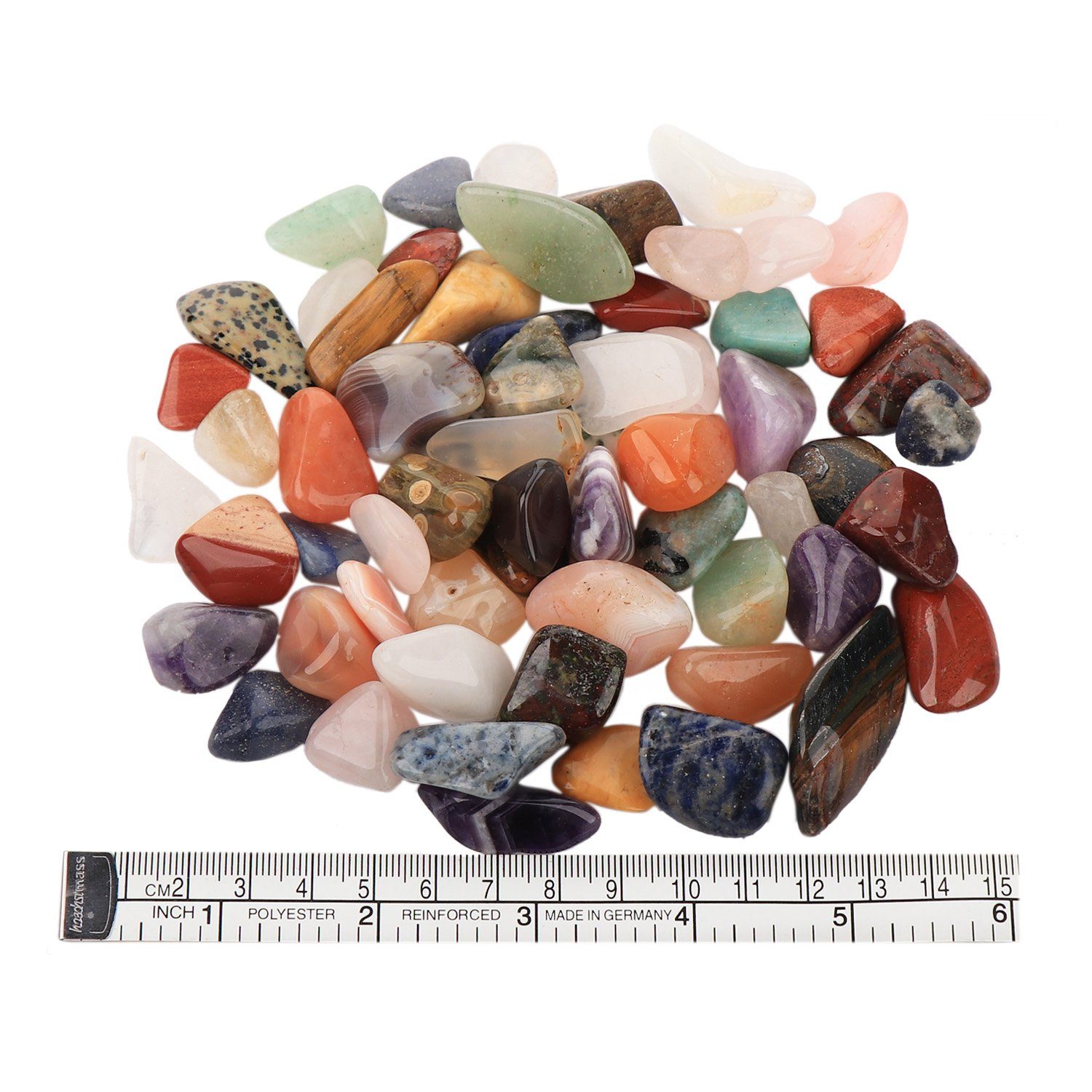 NKlaus Mineralstein 300g Afrika Mix Trommelsteine Handschmeichler 15 -